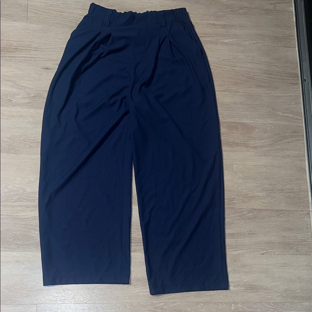 Halara Navy Wide-Leg Pants - Classic Comfort
